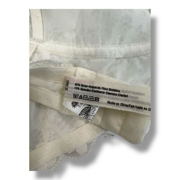 Free People Intimately Galloon White Lace Halter Bralette Bra Size Medium - Picture 5 of 7